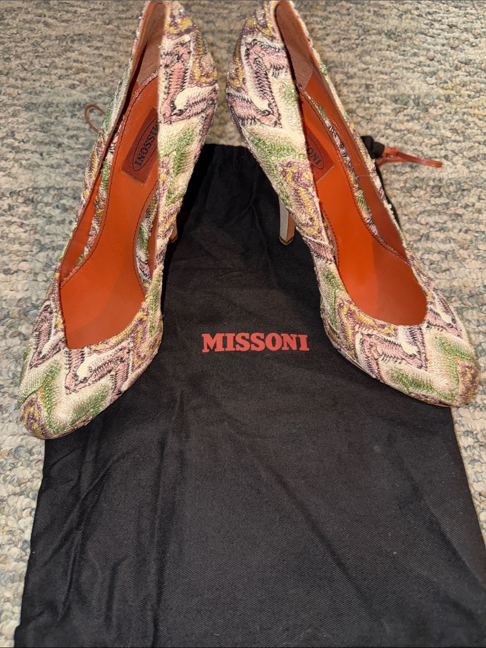 Missoni Pink, Green & Purple Zigzag Pumps
